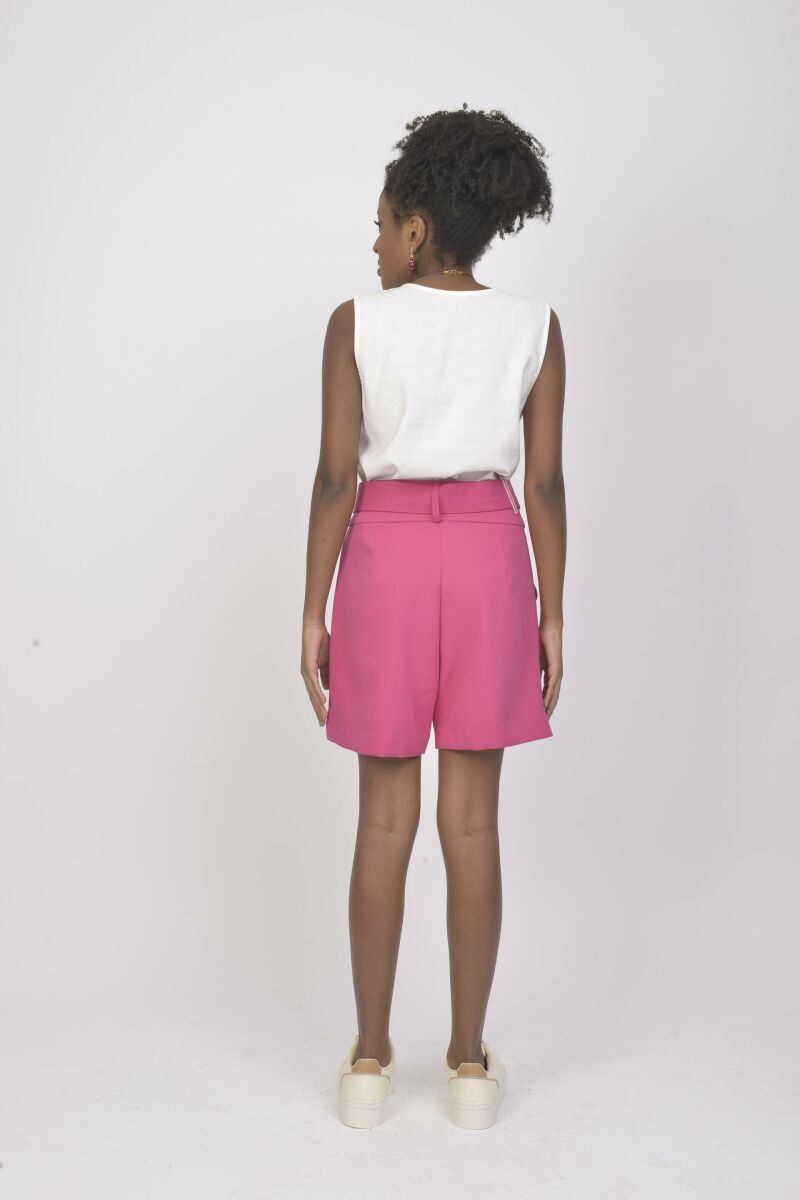 Imagem de Bermuda de Alfaiataria com Cinto - Pink